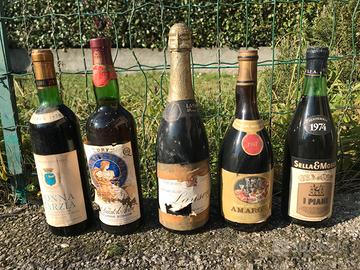 Bottiglie di vino da collezione vintage