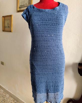 Abito vintage anni 80 elasticizzato con micro pail