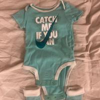 Body Nike verde acqua menta taglia 0 6 mesi