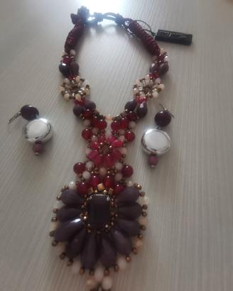 set collana e orecchini sodini nuovi 