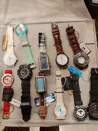 Stock di 35 orologi anni 70/80 quarzo e2 meccanici
