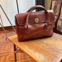 Borsa bauletto vintage in pelle marrone