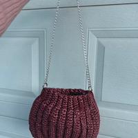 Borsa elegante bordeaux in eco pelle