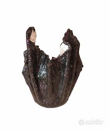 Coprivaso decorativo nero “effetto lava” con inter