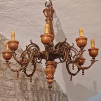 Lampadario vintage stile campagnolo