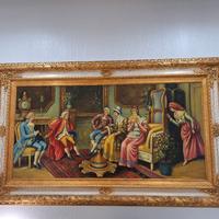 quadro con tela e cornice in vero legno