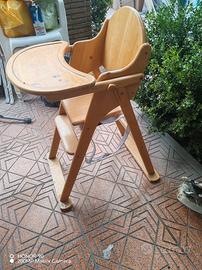 sediolone in legno massello 
