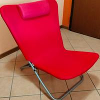 Poltrona sdraio pieghevole di design per casa o gi