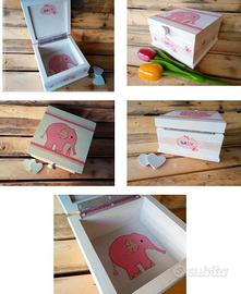 Scatole portaoggetti in legno massello