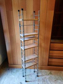 scaffale legno e acciaio