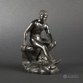 Hermes (Mercurio) a riposo in bronzo