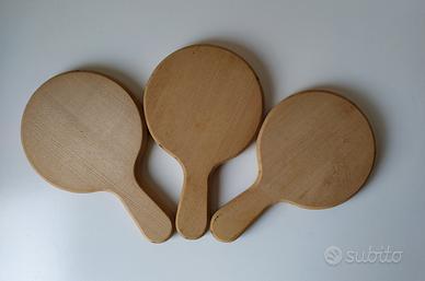 Set 3 palette taglieri in legno da cucina tondi