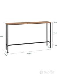 Tavolo da consolle o da divano salvaspazio