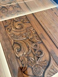 Tavolo in teak fatto a mano