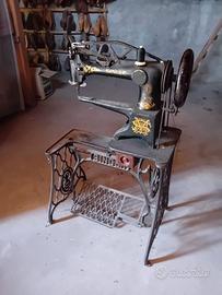 Macchina da cucire Singer antica, per calzolaio