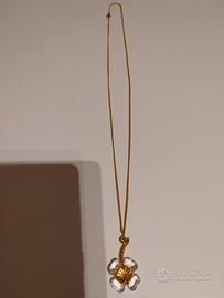 Collana di Swarovski con quadrifoglio nuova