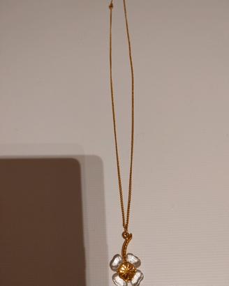 Collana di Swarovski con quadrifoglio nuova