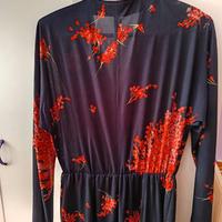 Vestito lungo alla caviglia donna nero e rosso