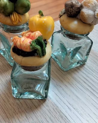 Tris Boccette Vetro Design Maxim 