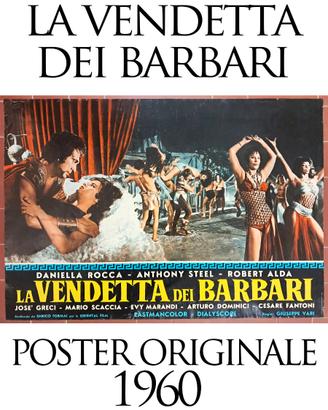 La Vendetta Dei Barbari 1960 Poster Originale Cast
