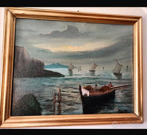 Quadro con cornice dorata cm 56x45