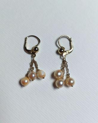 Orecchini Pendenti Vintage in Oro Bianco 18k