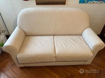 Divano Letto FELIS -VERA PELLE–Materasso Altaflex