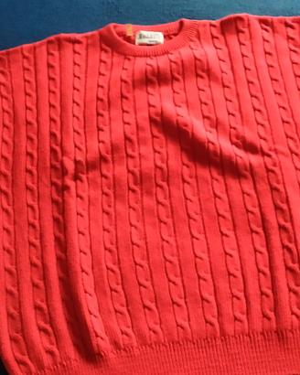 Maglione in cotone da  uomo rosso XL