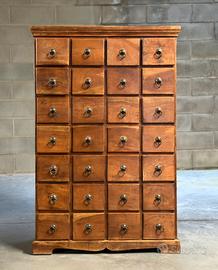 Mobile antico cassettiera in legno massello