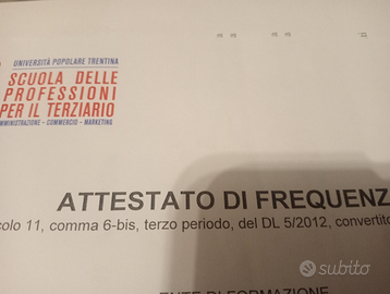 Attestato di trasporto conto terzi