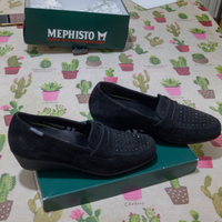 Scarpe mocassino nero zeppa da donna Mephisto 40