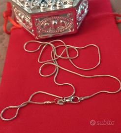 Catenina Unisex "Snake" cm60 puro ARGENTO925 