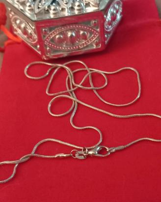 Catenina Unisex "Snake" cm60 puro ARGENTO925 