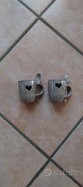 Set 2 tazzine da caffè con cucchiaino 
