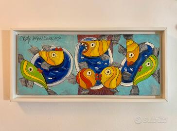 Paolo da San Lorenzo, Acquario, Olio su Tela 70x30