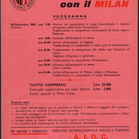 Trasferta a Cagliari della squadra di calcio Milan