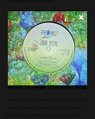 Vinile " Harmony in love " Laura Pausini