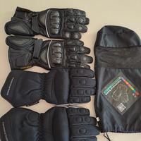 Coppia Guanti moto invernali e in pelle nero