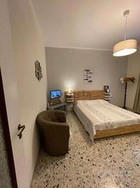 Struttura letto IKEA con testiera, betulla/bianco