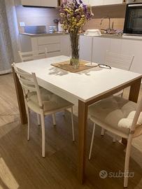 Tavolo da pranzo senza sedie 70x1.10 -1.60