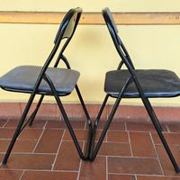 COPPIA DI SEDIE PIEGHEVOLI IMBOTTITE
