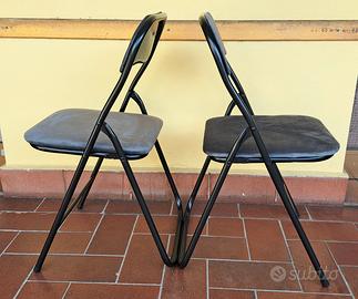 COPPIA DI SEDIE PIEGHEVOLI IMBOTTITE