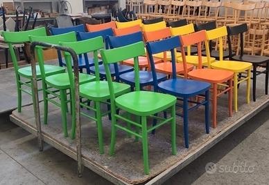 sedute in legno, polipropilene  