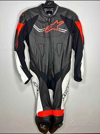 Tuta moto intera pelle alpinestar 56