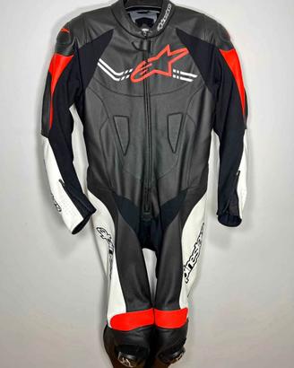 Tuta moto intera pelle alpinestar 56