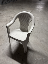 sedia in plastica bianca 15pz