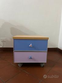 Comodino con ruote