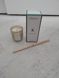 Profumo per ambienti Kerastase e candela profumata
