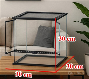 Geko Leopardino + Teca 30x30x30+ tappetino riscald