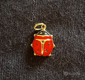 Ciondolo pendente Coccinella in Oro 18kt